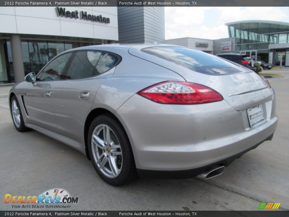2012 Porsche Panamera 4 Platinum Silver Metallic / Black Photo #4