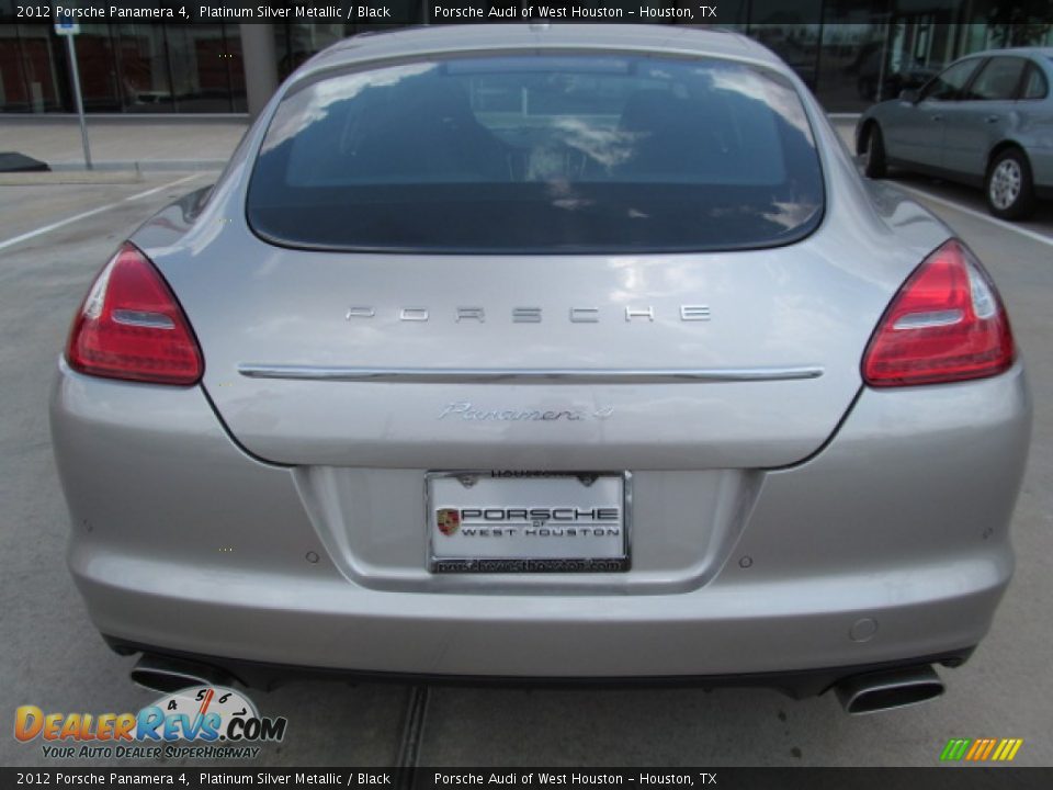 2012 Porsche Panamera 4 Platinum Silver Metallic / Black Photo #5
