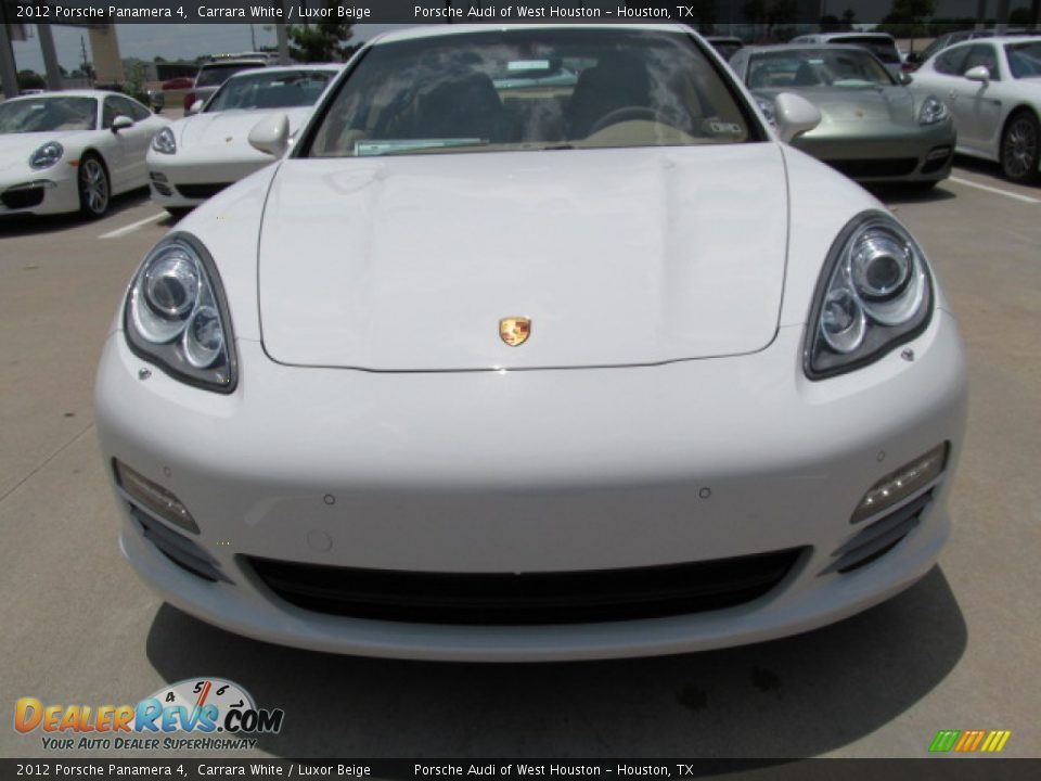 2012 Porsche Panamera 4 Carrara White / Luxor Beige Photo #2