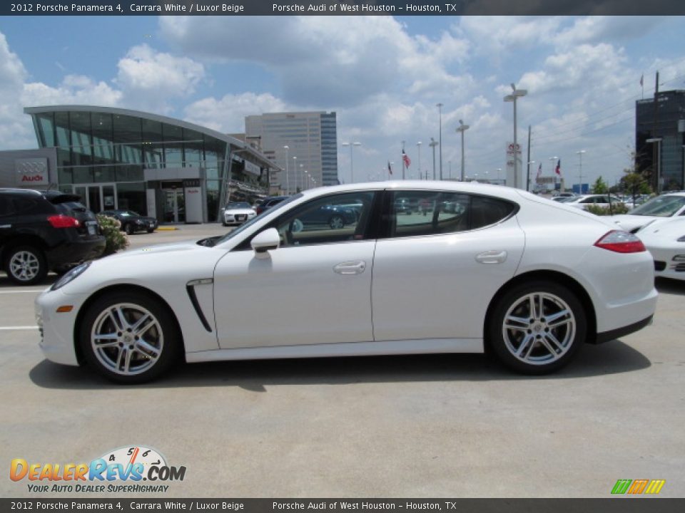 2012 Porsche Panamera 4 Carrara White / Luxor Beige Photo #3