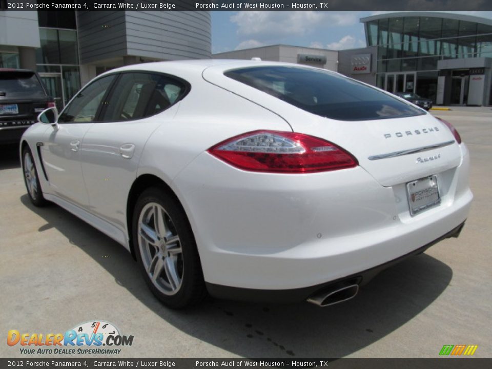 2012 Porsche Panamera 4 Carrara White / Luxor Beige Photo #4