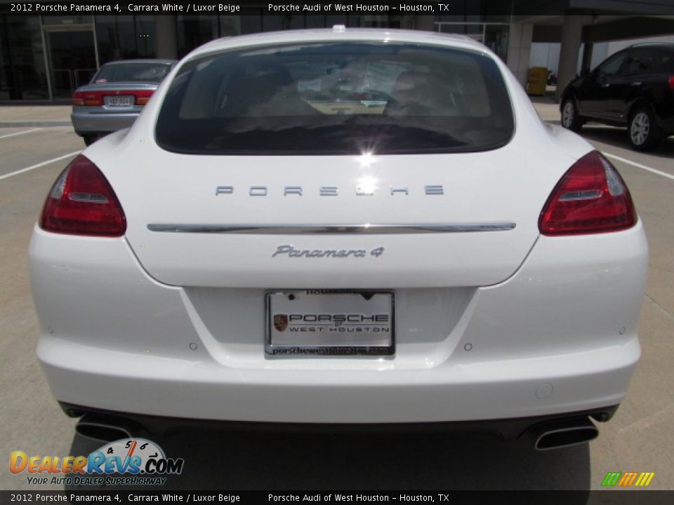 2012 Porsche Panamera 4 Carrara White / Luxor Beige Photo #5