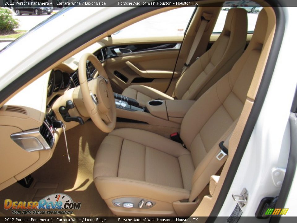 2012 Porsche Panamera 4 Carrara White / Luxor Beige Photo #7