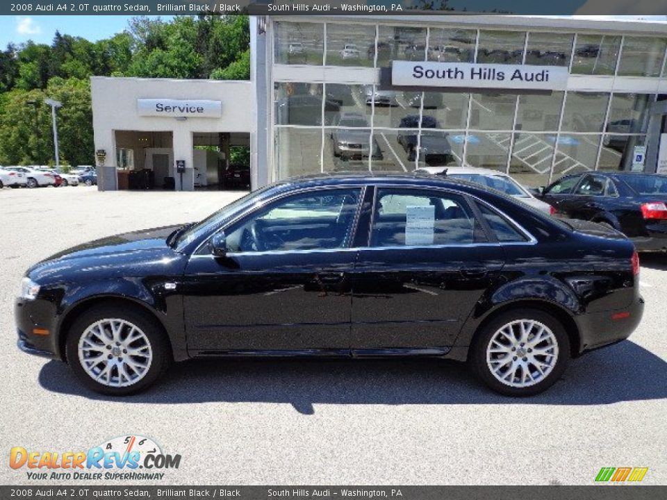 2008 Audi A4 2.0T quattro Sedan Brilliant Black / Black Photo #2