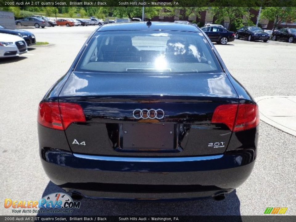 2008 Audi A4 2.0T quattro Sedan Brilliant Black / Black Photo #4