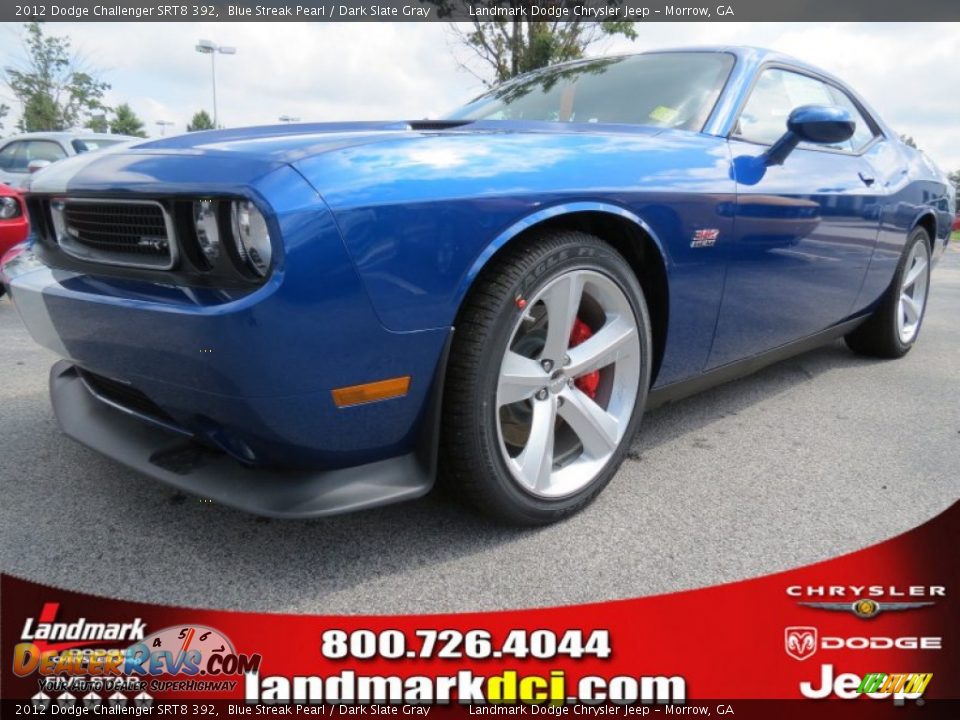2012 Dodge Challenger SRT8 392 Blue Streak Pearl / Dark Slate Gray Photo #1