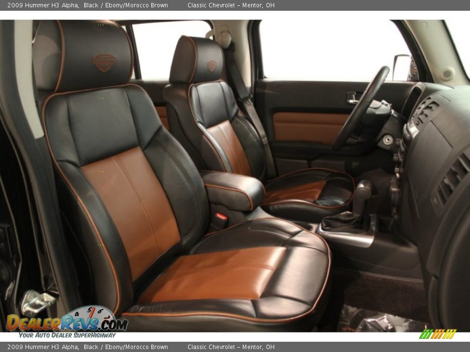 Ebony/Morocco Brown Interior - 2009 Hummer H3 Alpha Photo #18