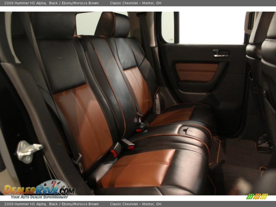 Ebony/Morocco Brown Interior - 2009 Hummer H3 Alpha Photo #20