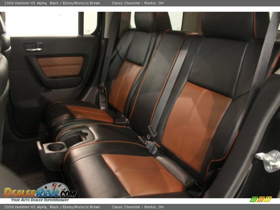 Ebony/Morocco Brown Interior - 2009 Hummer H3 Alpha Photo #22