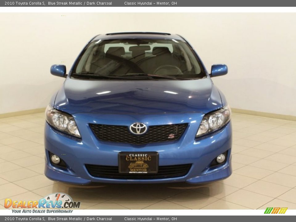 2010 Toyota Corolla S Blue Streak Metallic / Dark Charcoal Photo #2