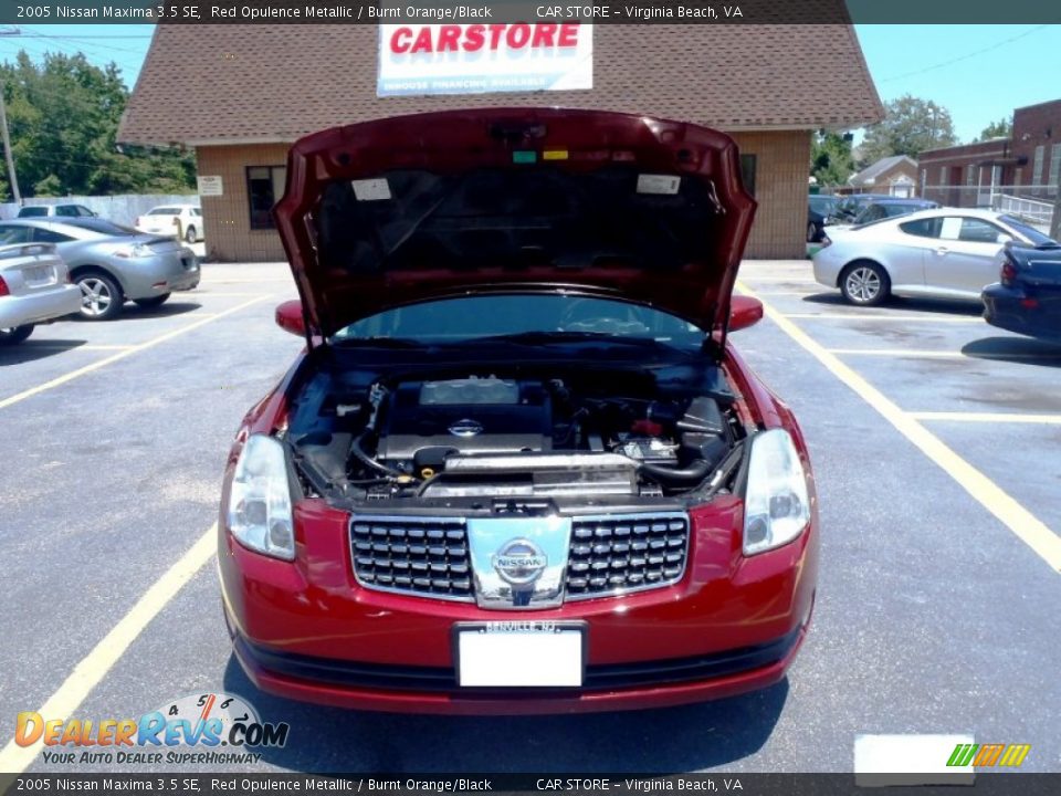 2005 Nissan Maxima 3.5 SE Red Opulence Metallic / Burnt Orange/Black Photo #7