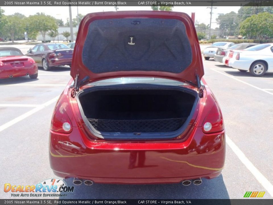 2005 Nissan Maxima 3.5 SE Red Opulence Metallic / Burnt Orange/Black Photo #9