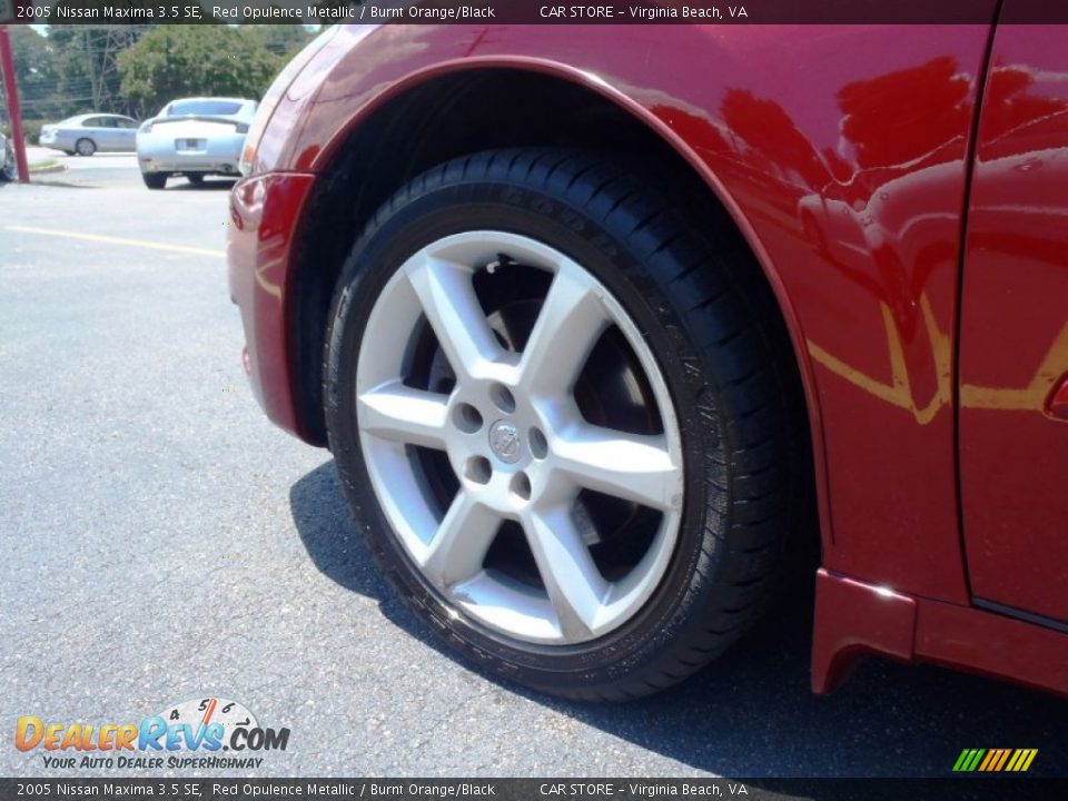 2005 Nissan Maxima 3.5 SE Red Opulence Metallic / Burnt Orange/Black Photo #12