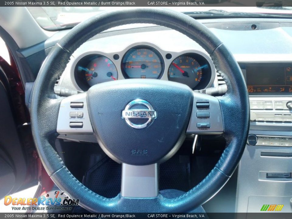 2005 Nissan Maxima 3.5 SE Red Opulence Metallic / Burnt Orange/Black Photo #18