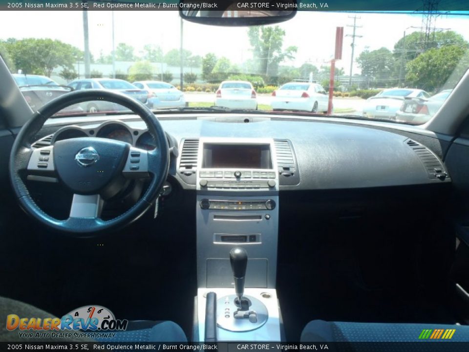 2005 Nissan Maxima 3.5 SE Red Opulence Metallic / Burnt Orange/Black Photo #25