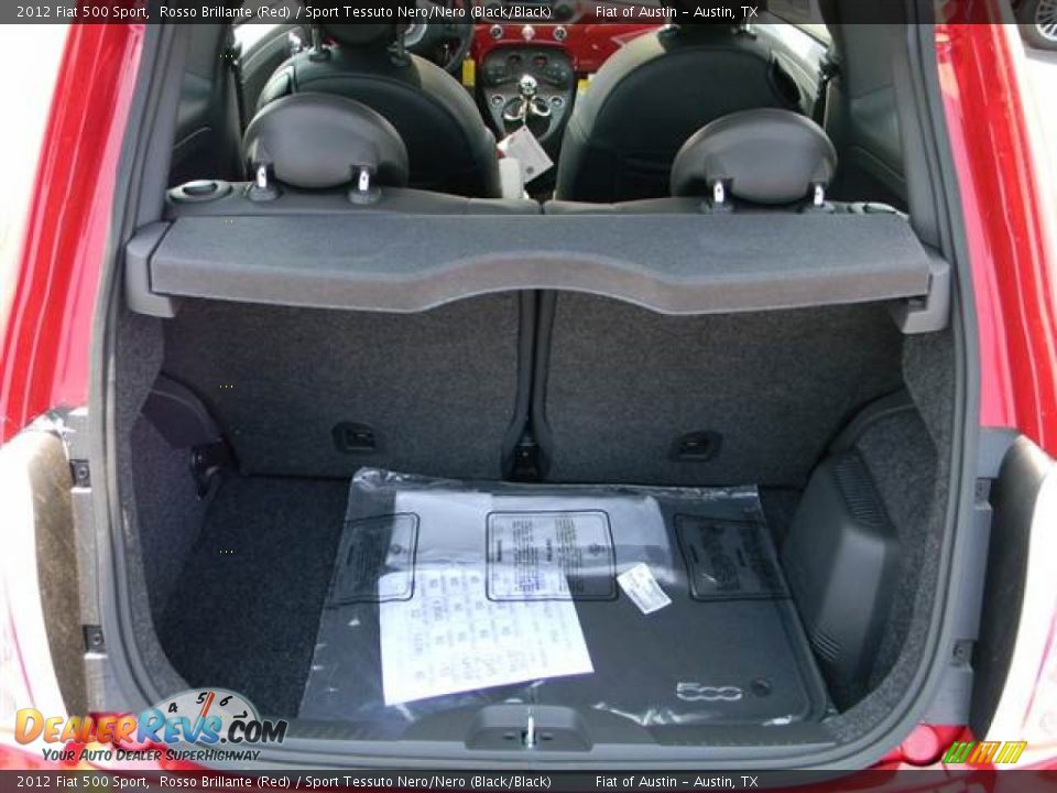 2012 Fiat 500 Sport Rosso Brillante (Red) / Sport Tessuto Nero/Nero (Black/Black) Photo #4