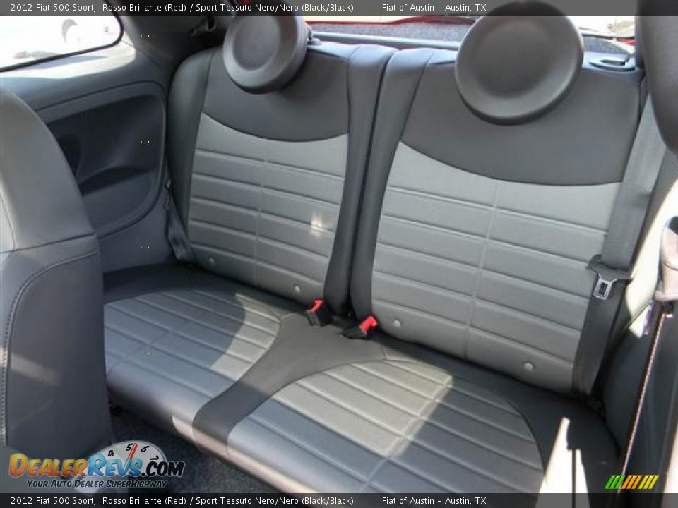 2012 Fiat 500 Sport Rosso Brillante (Red) / Sport Tessuto Nero/Nero (Black/Black) Photo #7