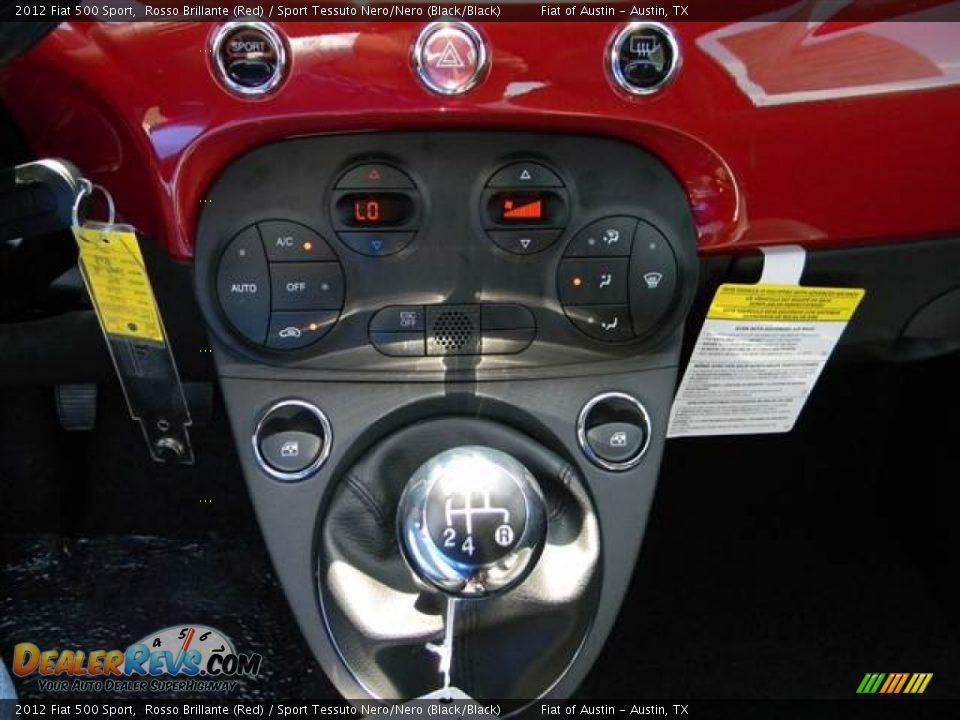 2012 Fiat 500 Sport Rosso Brillante (Red) / Sport Tessuto Nero/Nero (Black/Black) Photo #9