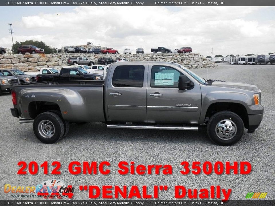 2012 GMC Sierra 3500HD Denali Crew Cab 4x4 Dually Steel Gray Metallic / Ebony Photo #1