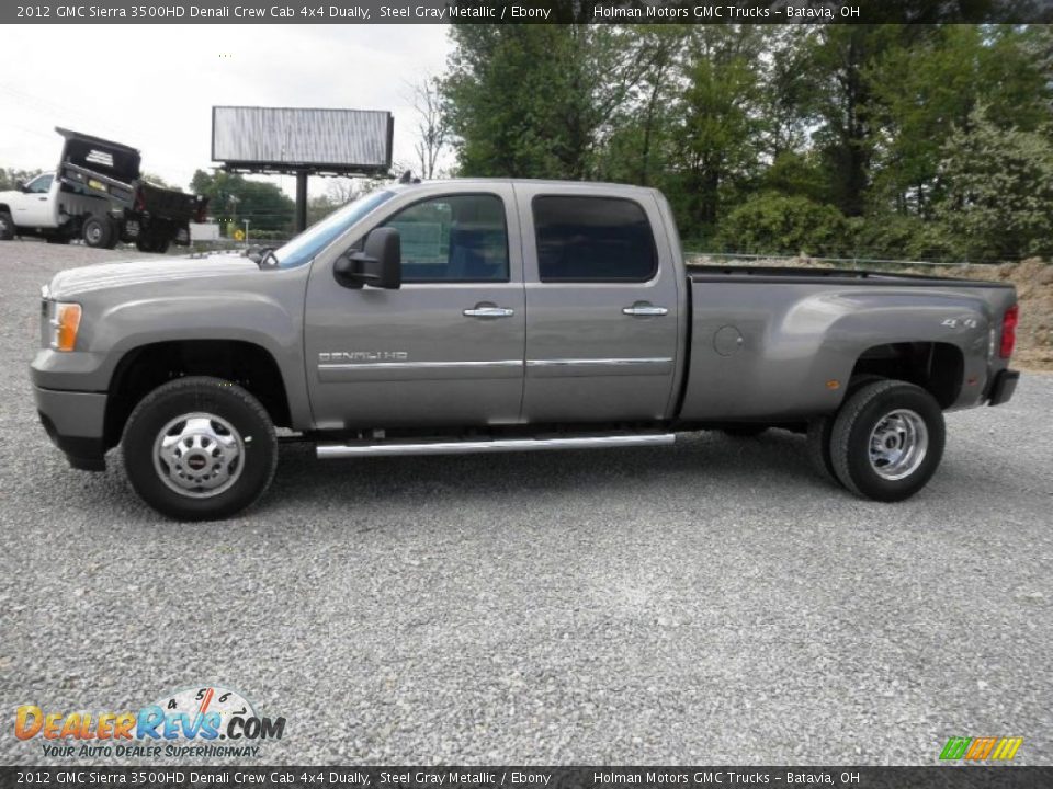 2012 GMC Sierra 3500HD Denali Crew Cab 4x4 Dually Steel Gray Metallic / Ebony Photo #4