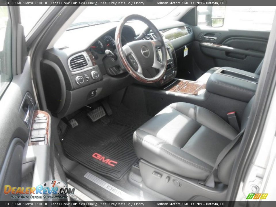 2012 GMC Sierra 3500HD Denali Crew Cab 4x4 Dually Steel Gray Metallic / Ebony Photo #7