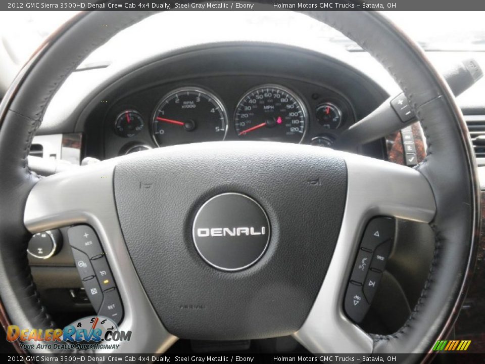 2012 GMC Sierra 3500HD Denali Crew Cab 4x4 Dually Steel Gray Metallic / Ebony Photo #10