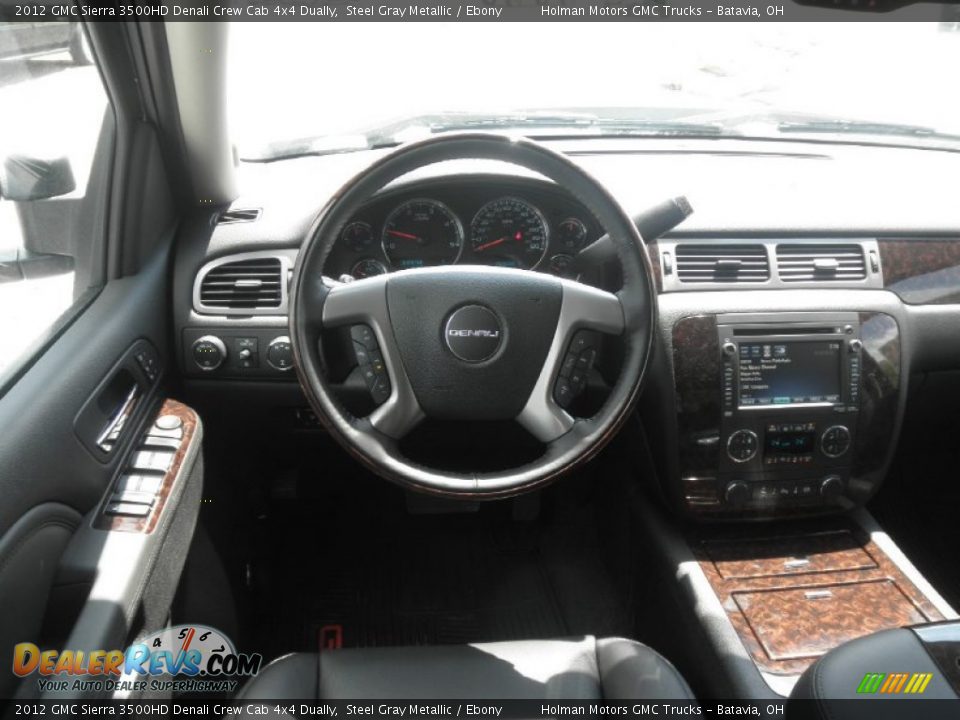 2012 GMC Sierra 3500HD Denali Crew Cab 4x4 Dually Steel Gray Metallic / Ebony Photo #16