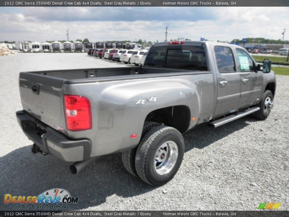 2012 GMC Sierra 3500HD Denali Crew Cab 4x4 Dually Steel Gray Metallic / Ebony Photo #26