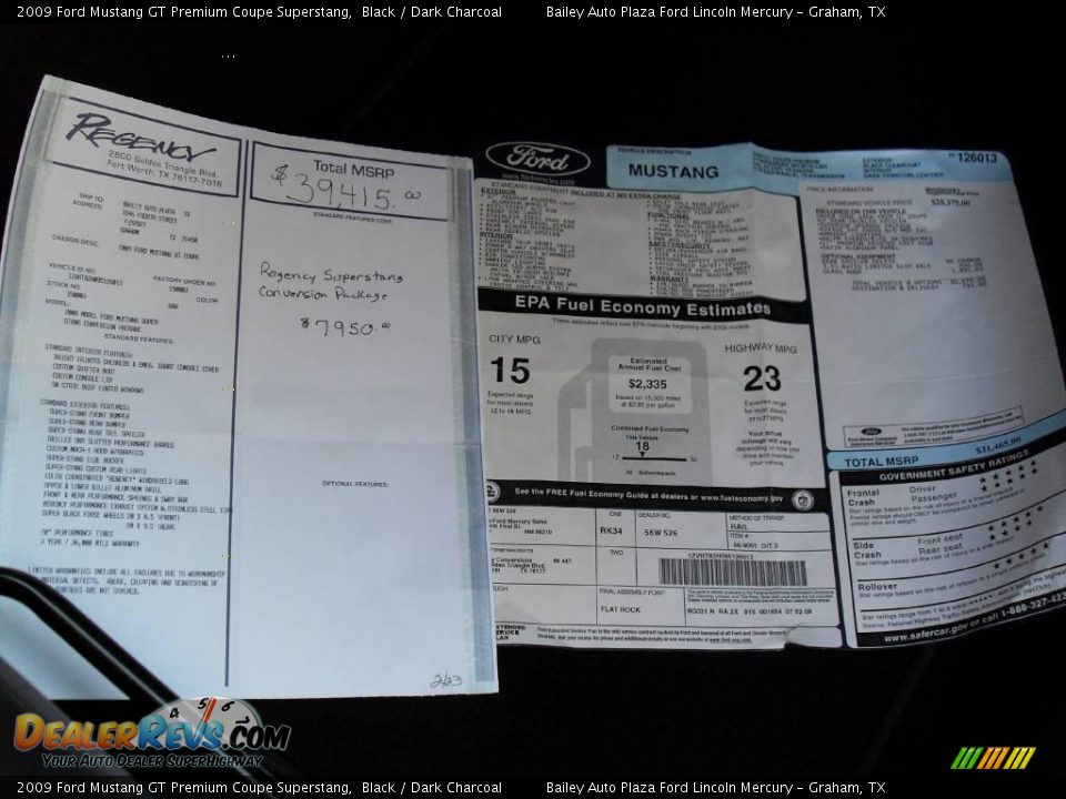 2009 Ford Mustang GT Premium Coupe Superstang Black / Dark Charcoal Photo #20
