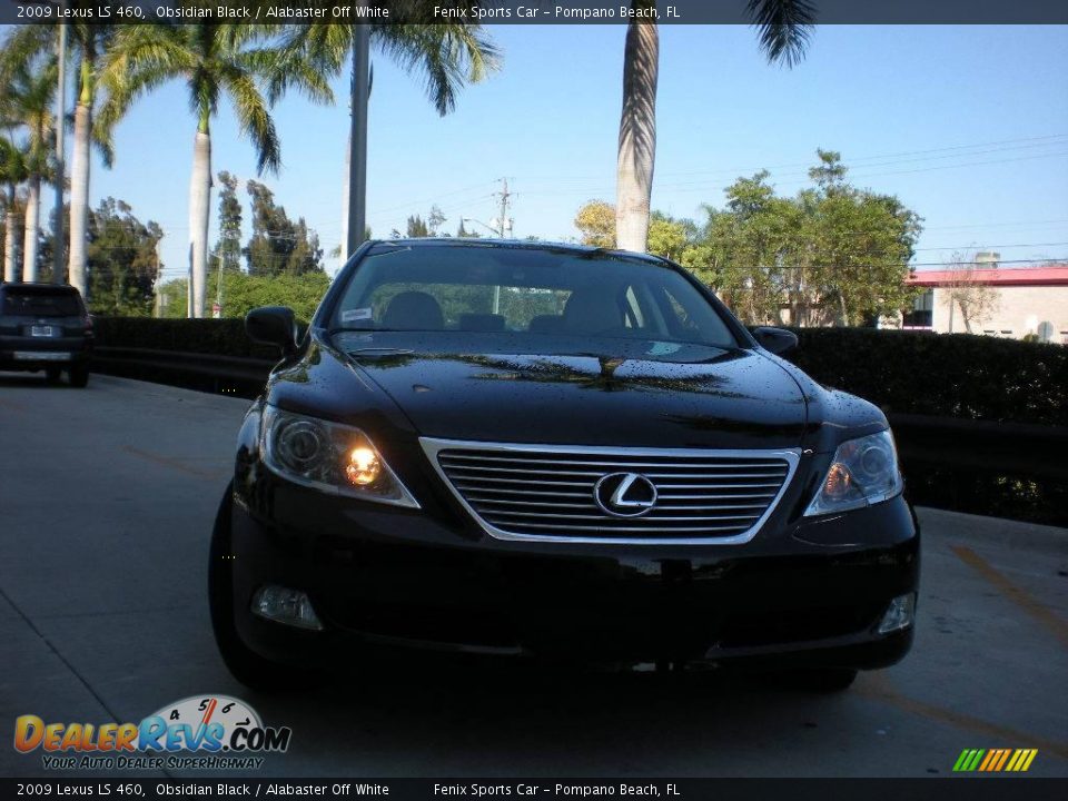 2009 Lexus LS 460 Obsidian Black / Alabaster Off White Photo #1