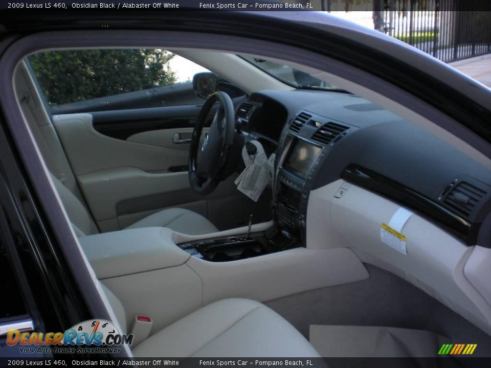 2009 Lexus LS 460 Obsidian Black / Alabaster Off White Photo #5