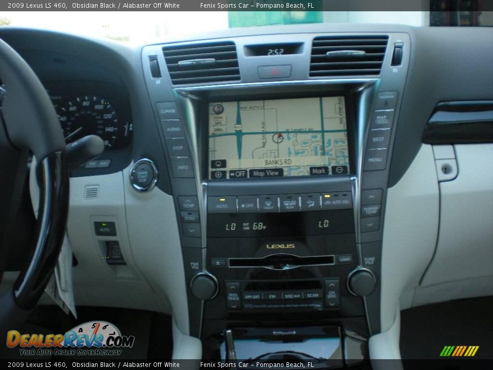 2009 Lexus LS 460 Obsidian Black / Alabaster Off White Photo #6