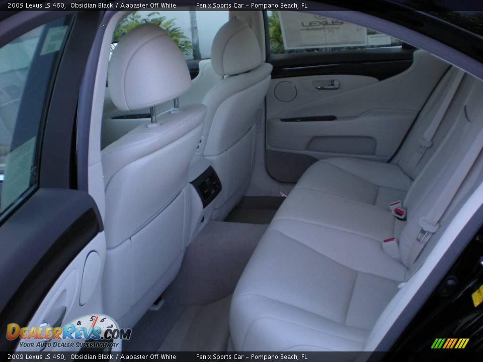 2009 Lexus LS 460 Obsidian Black / Alabaster Off White Photo #7