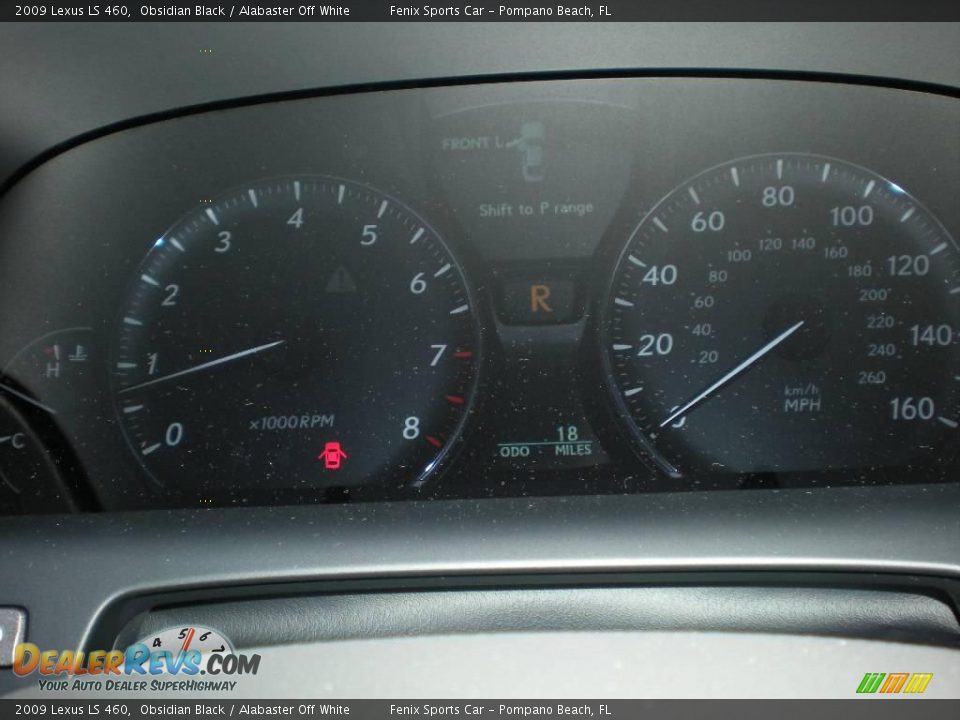2009 Lexus LS 460 Obsidian Black / Alabaster Off White Photo #8