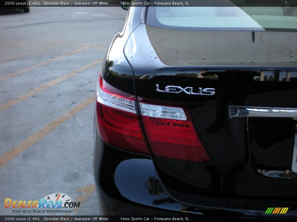 2009 Lexus LS 460 Obsidian Black / Alabaster Off White Photo #11