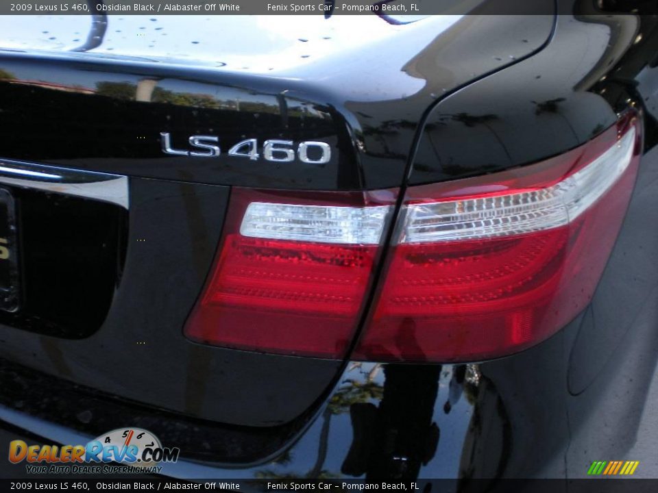 2009 Lexus LS 460 Obsidian Black / Alabaster Off White Photo #12