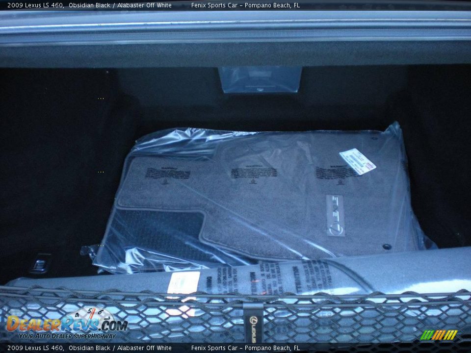 2009 Lexus LS 460 Obsidian Black / Alabaster Off White Photo #14