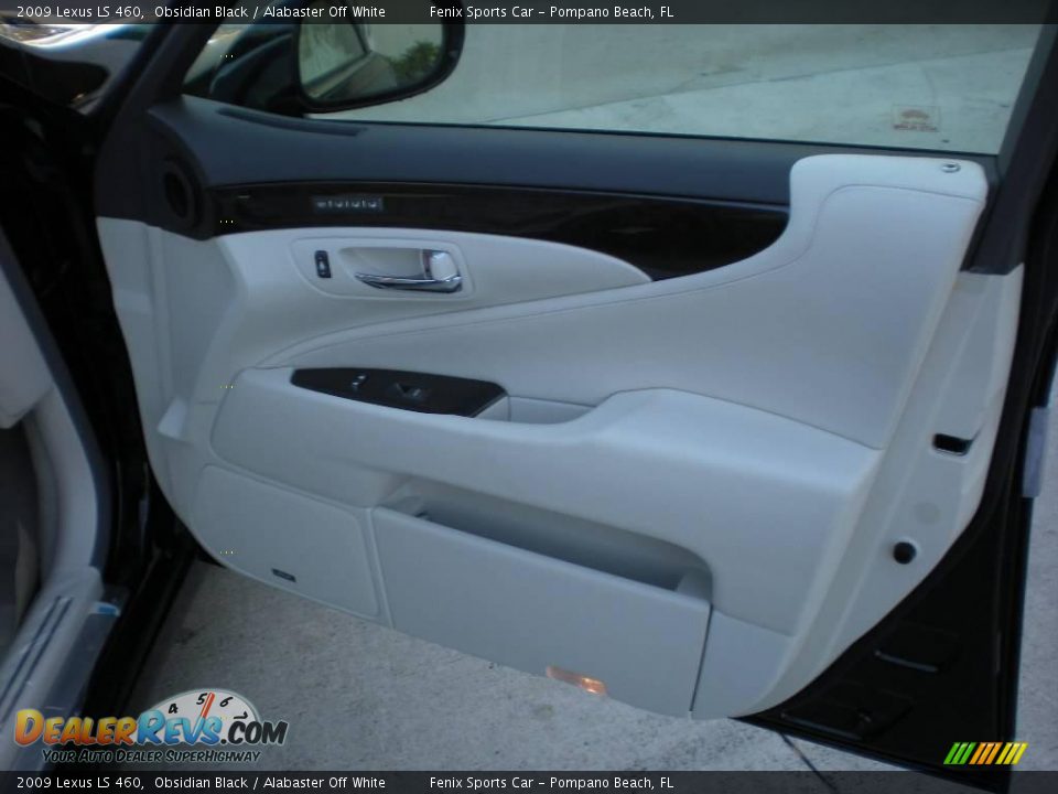 2009 Lexus LS 460 Obsidian Black / Alabaster Off White Photo #15