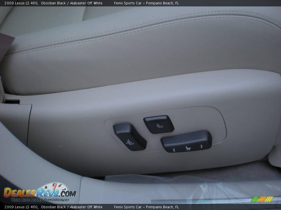 2009 Lexus LS 460 Obsidian Black / Alabaster Off White Photo #16