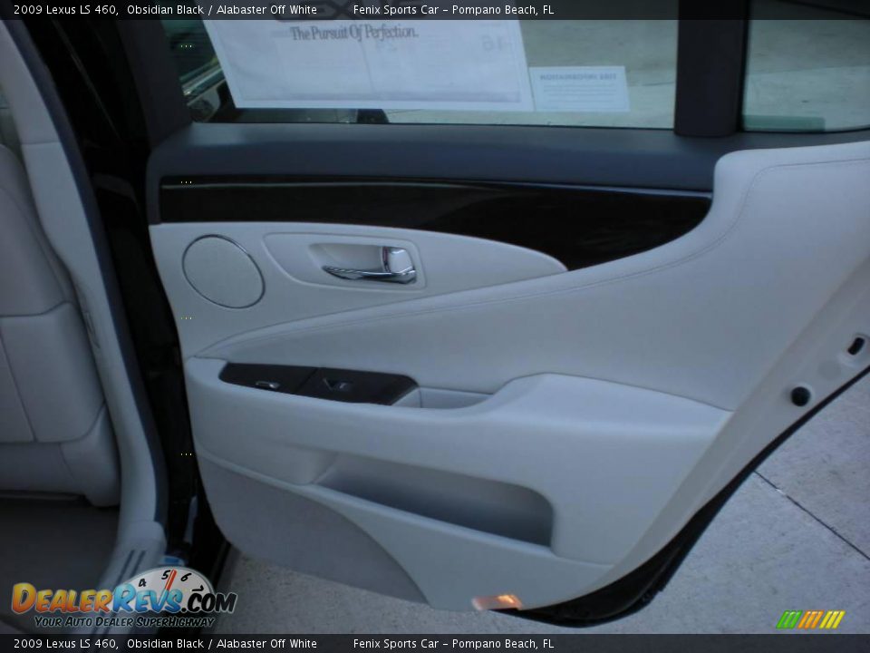 2009 Lexus LS 460 Obsidian Black / Alabaster Off White Photo #17