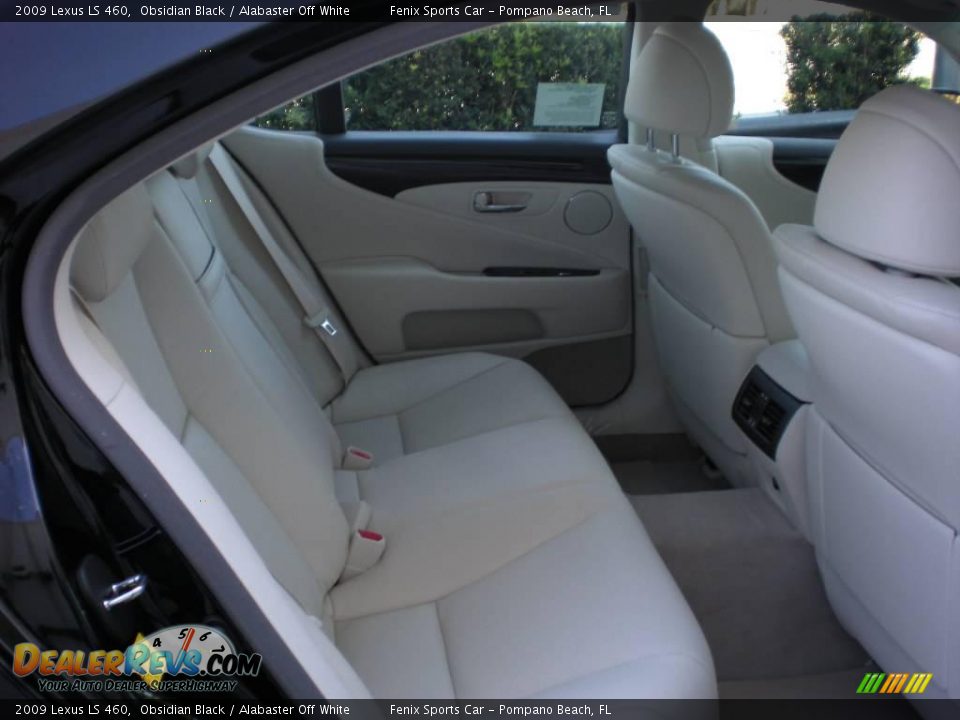 2009 Lexus LS 460 Obsidian Black / Alabaster Off White Photo #18