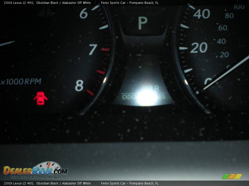 2009 Lexus LS 460 Obsidian Black / Alabaster Off White Photo #22