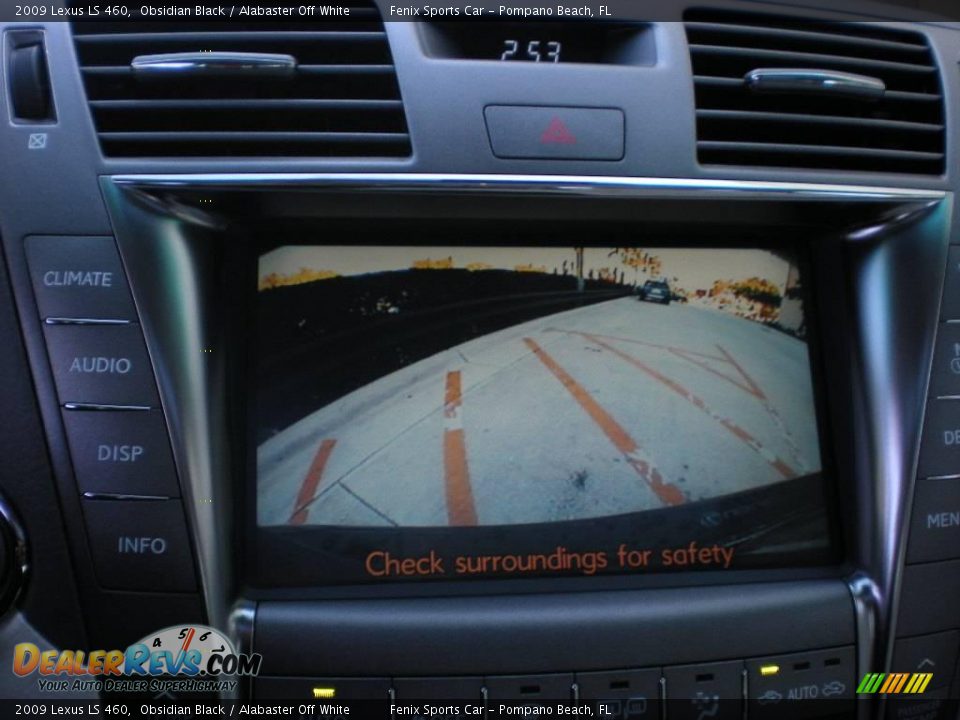 2009 Lexus LS 460 Obsidian Black / Alabaster Off White Photo #24