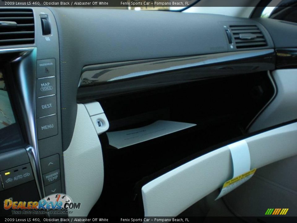 2009 Lexus LS 460 Obsidian Black / Alabaster Off White Photo #25