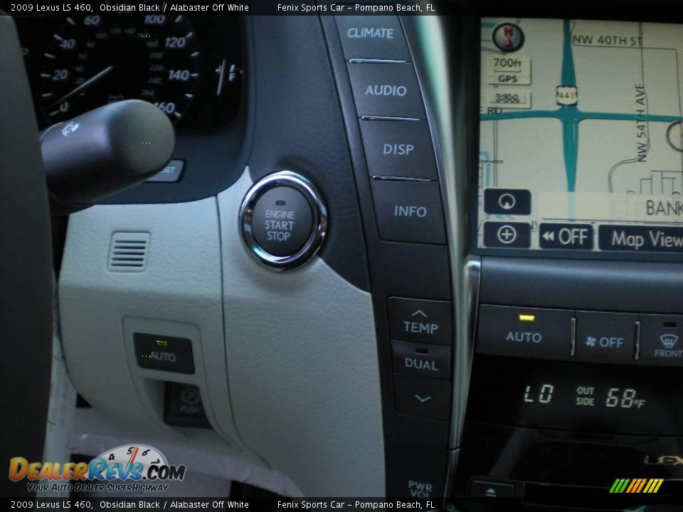 2009 Lexus LS 460 Obsidian Black / Alabaster Off White Photo #26