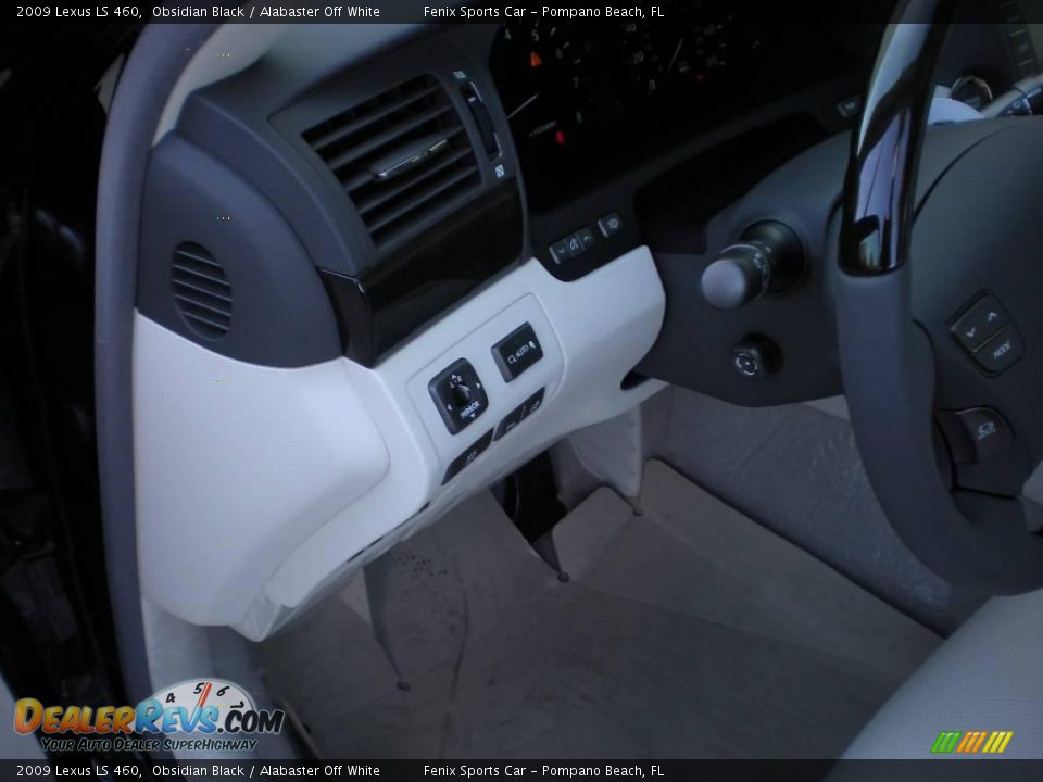 2009 Lexus LS 460 Obsidian Black / Alabaster Off White Photo #27