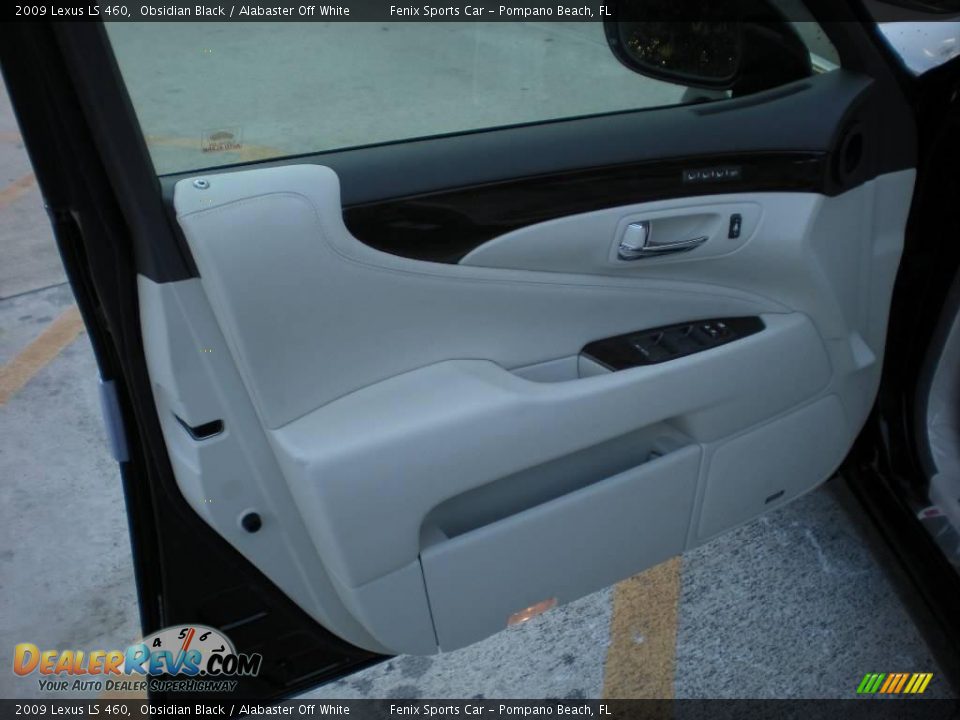 2009 Lexus LS 460 Obsidian Black / Alabaster Off White Photo #29