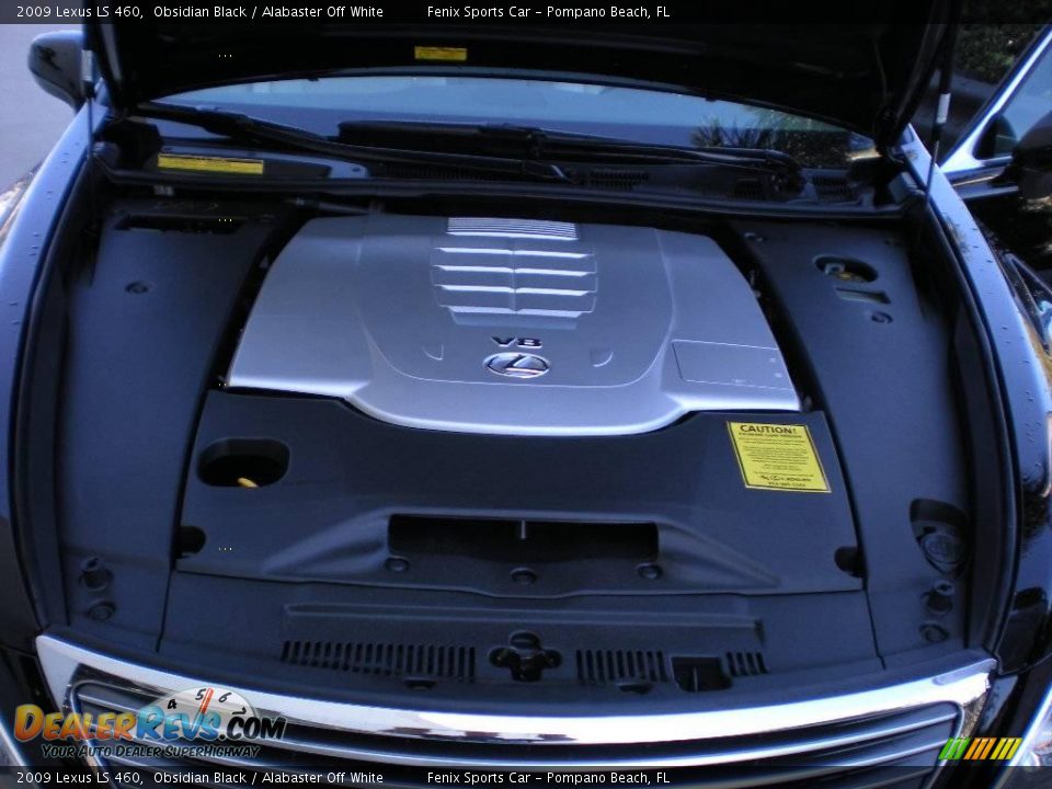 2009 Lexus LS 460 Obsidian Black / Alabaster Off White Photo #30