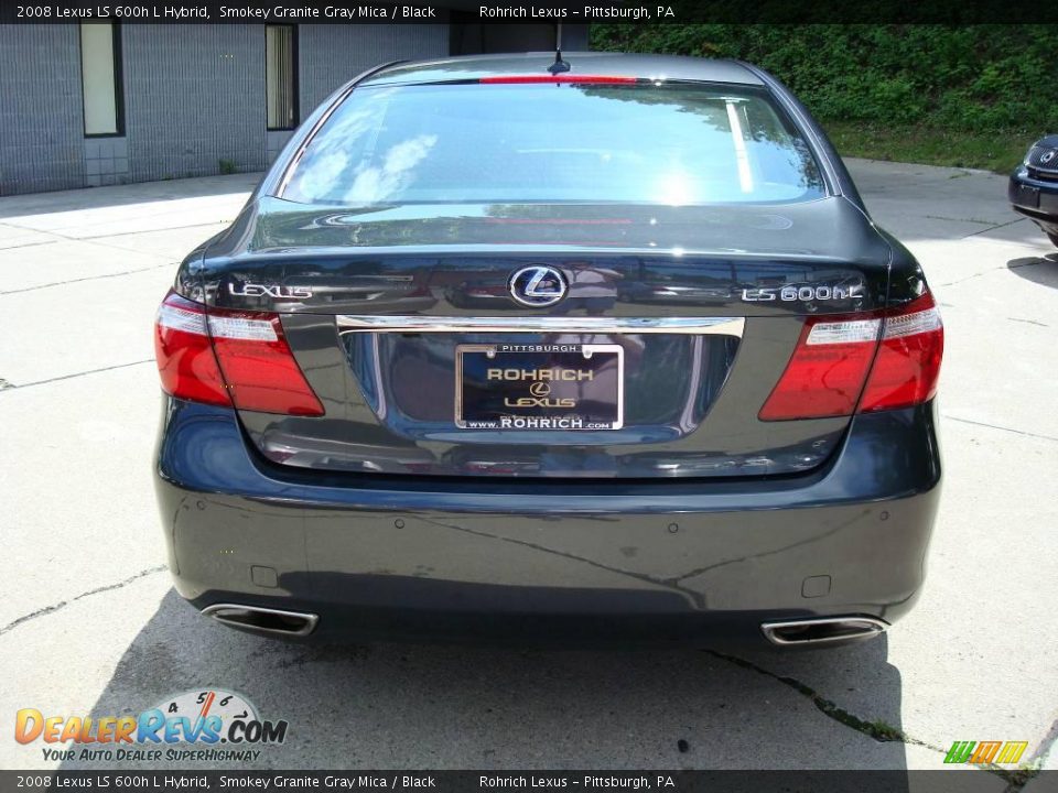 2008 Lexus LS 600h L Hybrid Smokey Granite Gray Mica / Black Photo #3