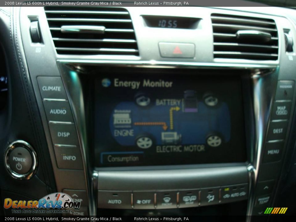 2008 Lexus LS 600h L Hybrid Smokey Granite Gray Mica / Black Photo #15